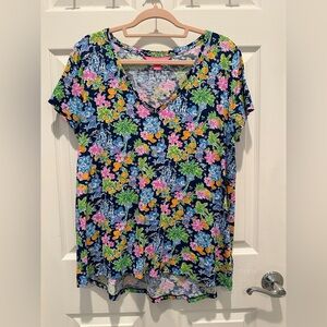 Disney x Lilly Pulitzer Blue Graphic Short Sleeve Tee